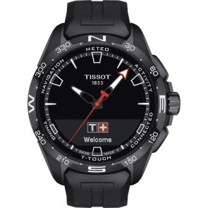 Uhrenarmband Smartwatch Tissot T610046208 Kautschuk Schwarz
